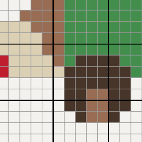 Haakpatroon  kerst wandhanger Rudolf