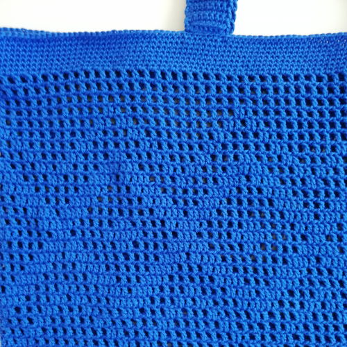 Blue Mesh Tote Bag