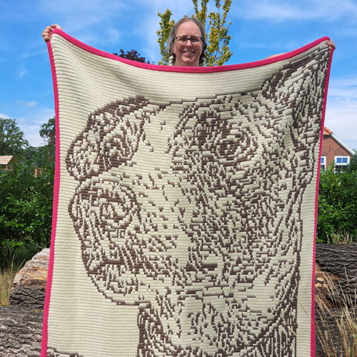 Whippet "Freya" | Dog Overlay Mosaic Crochet Blanket PDF Pattern