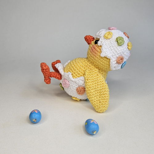 Paaskuikentje Pim - amigurumi/Paasdecoratie
