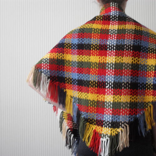 Vintage tartan shawl