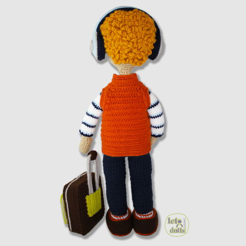 Dan Large Crochet Doll Pattern, Amigurumi, 21"/ 53 cm Tall