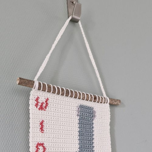 Haakpatroon wandhanger Wine