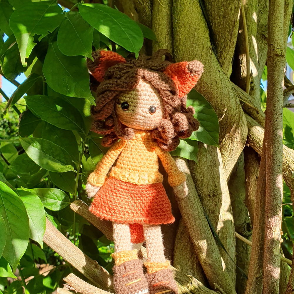 Vossenmeisje Viv - amigurumi