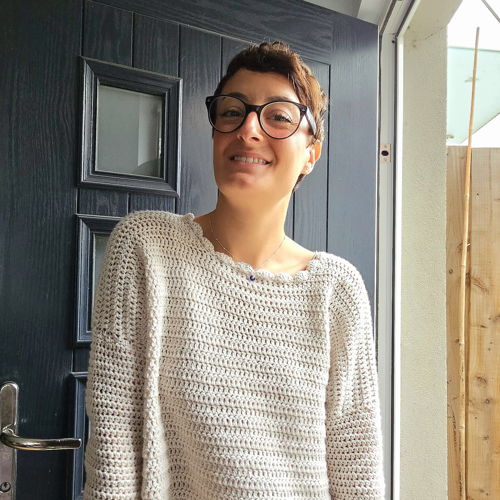 Häkelmuster: Übergroßer, lässiger Pullover