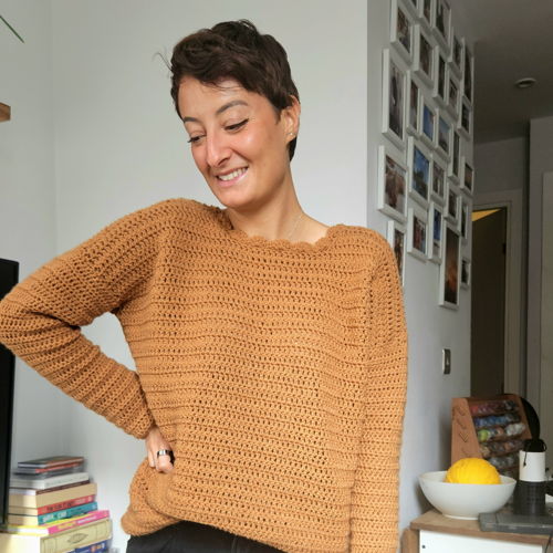 Häkelmuster: Übergroßer, lässiger Pullover