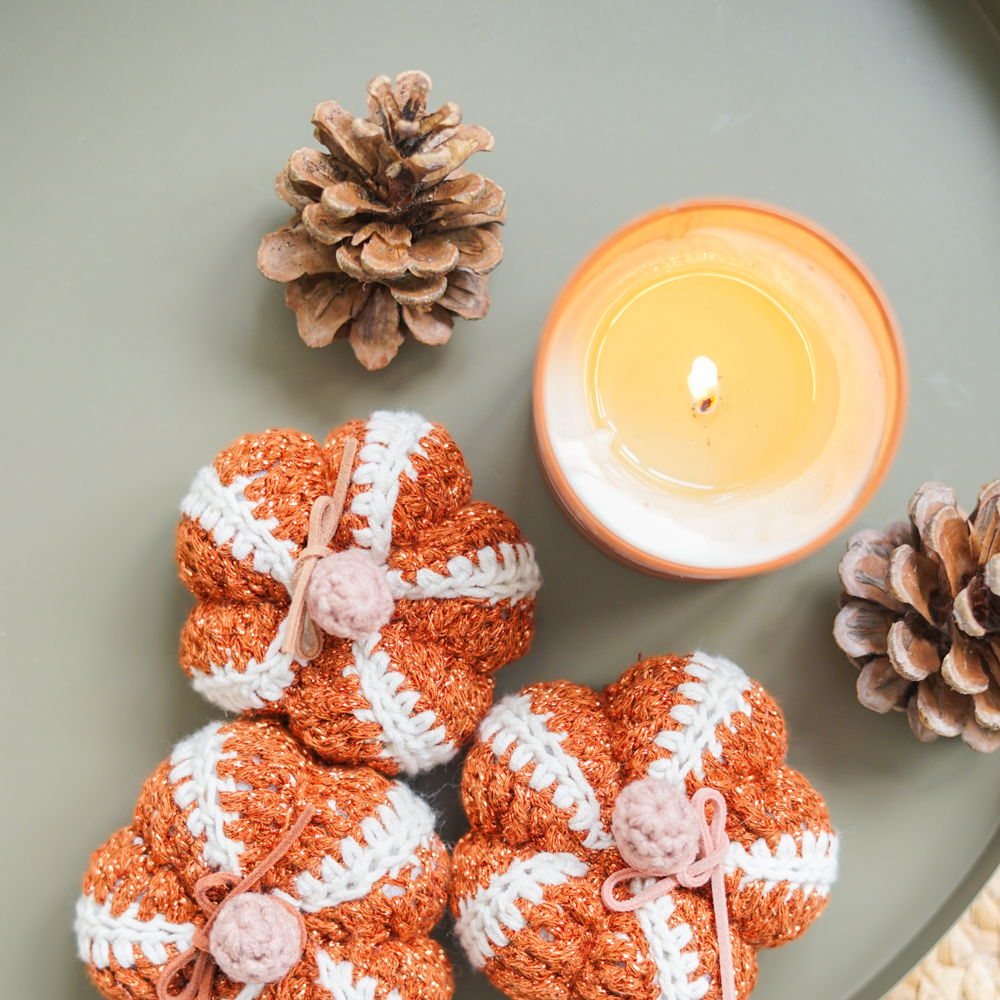 Haakpatroon decoratieve pompoenen