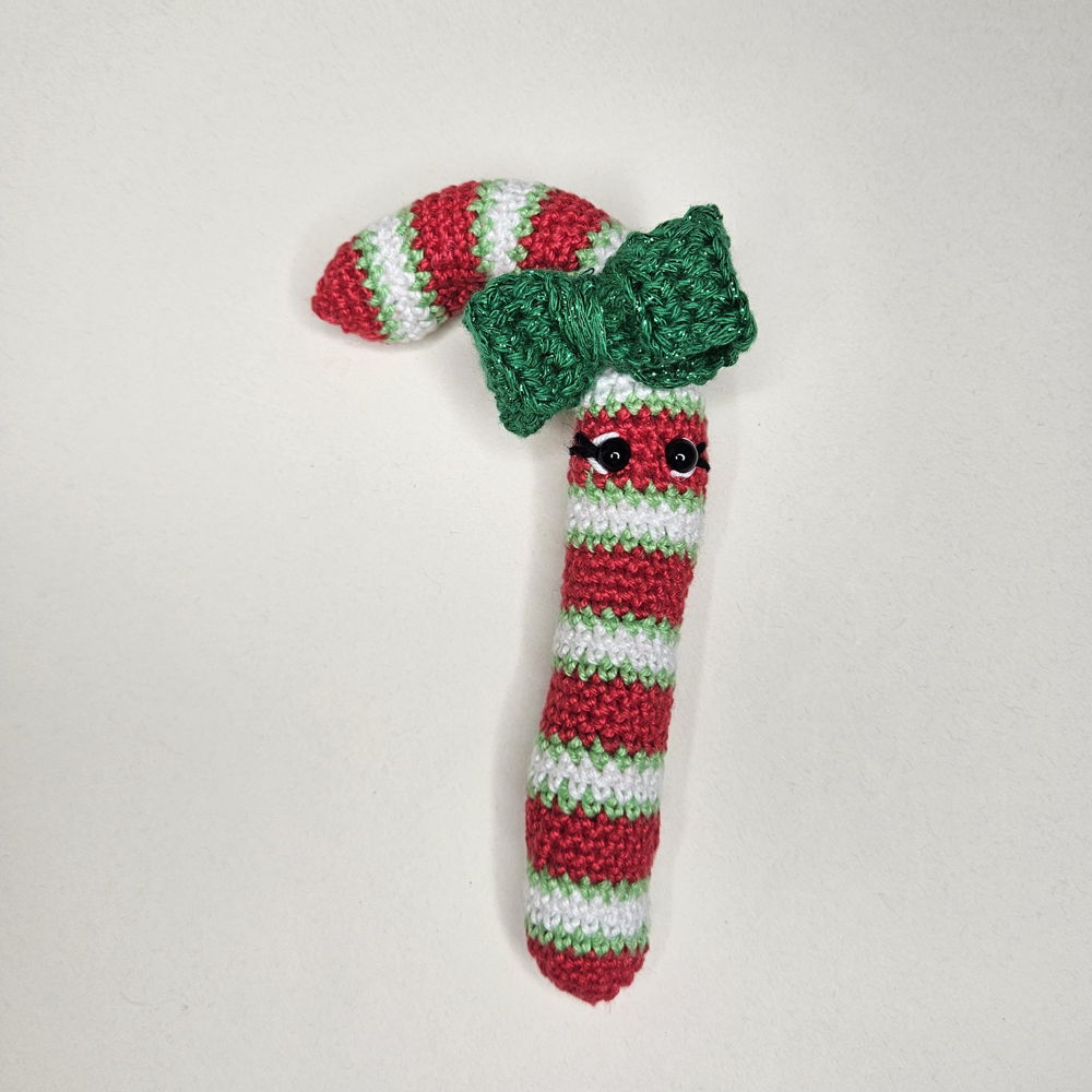 Zuurstok Zuzanna - amigurumi kerstdecoratie