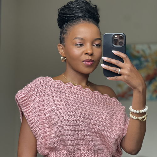 Crochet Off-Shoulder X-Stitch Rib Top PDF pattern  (XS–5X)