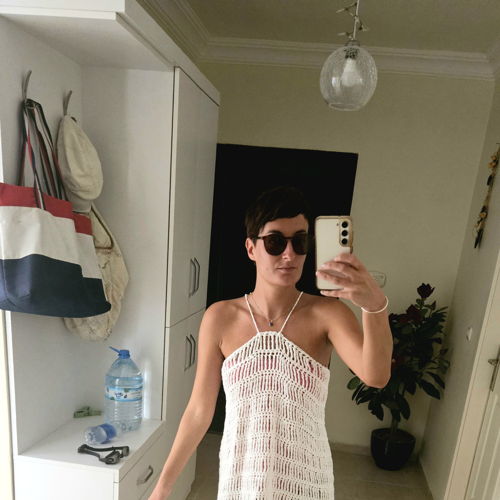The slouchy beach dress - crochet pattern