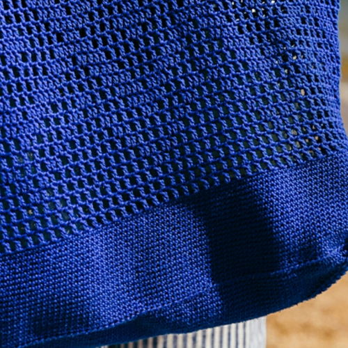 Blue Mesh Tote Bag