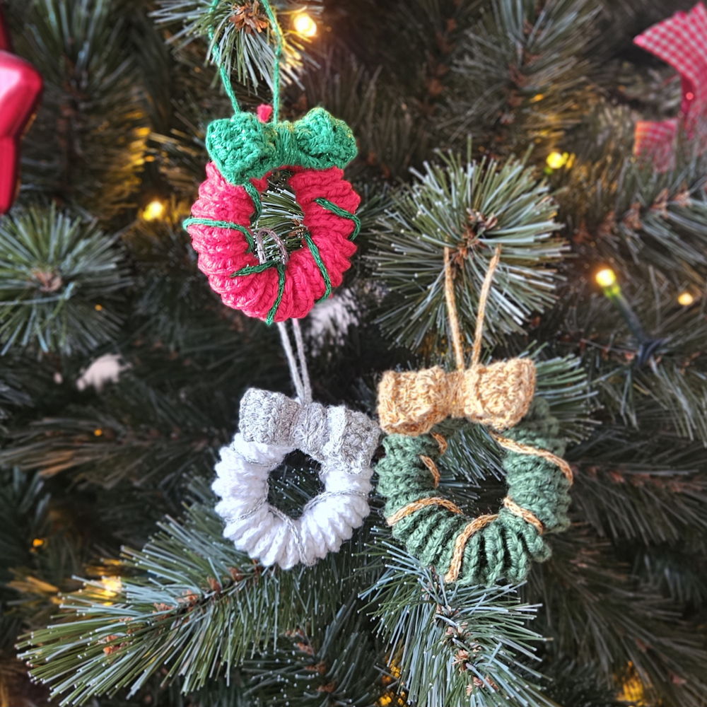 Kerstkransje-amigurumi kerstdecoratie