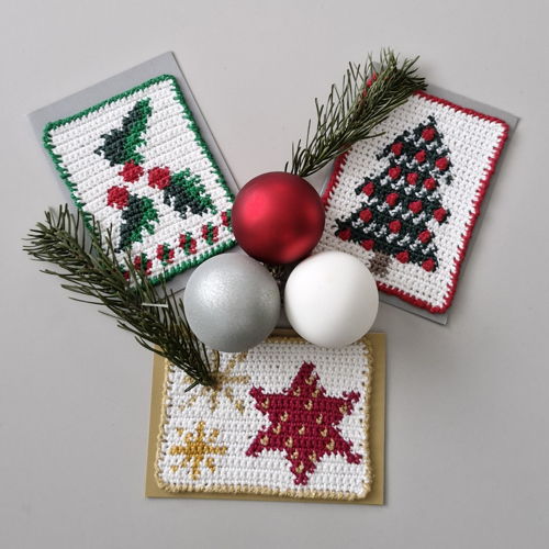 Haakpatroon kerstkaarten