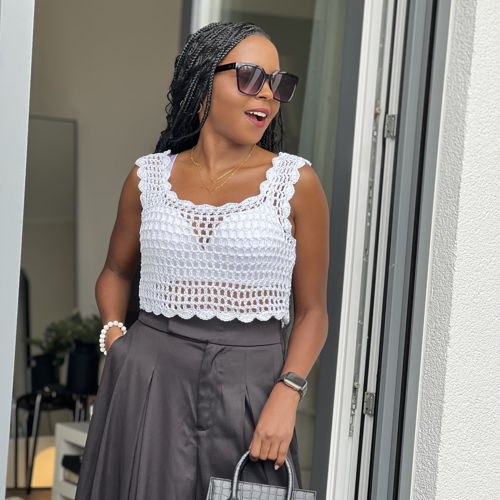 Crochet Mesh Tank Top Pattern - Downloadable PDF - Eng (XS- 5X)