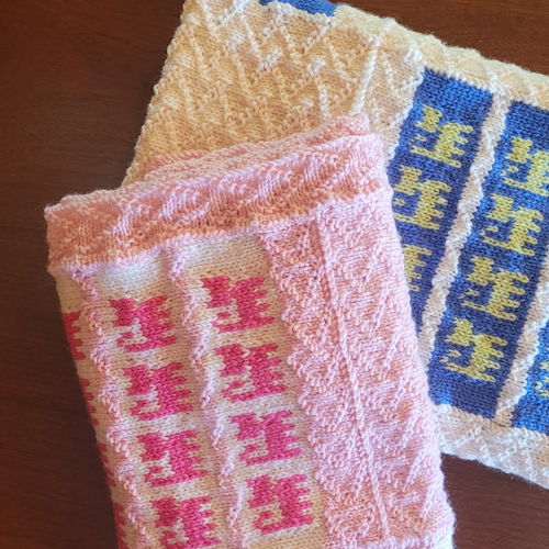 Kitty Kat baby rug using 8 ply yarn