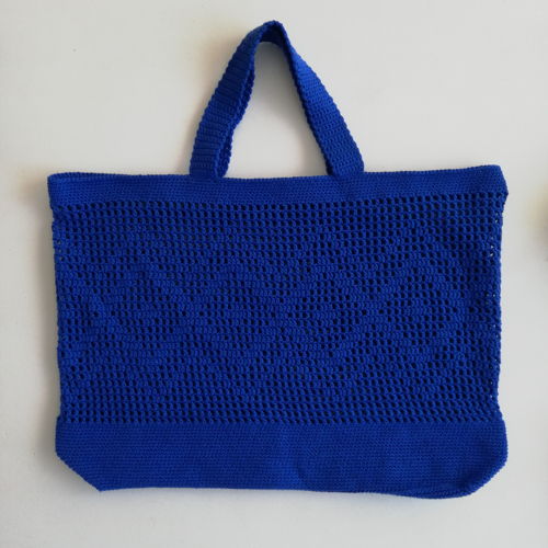 Blue Mesh Tote Bag