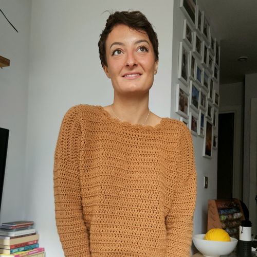 Häkelmuster: Übergroßer, lässiger Pullover