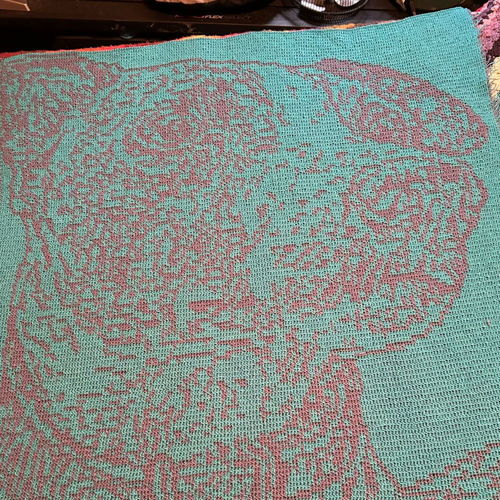 Whippet "Freya" | Dog Overlay Mosaic Crochet Blanket PDF Pattern