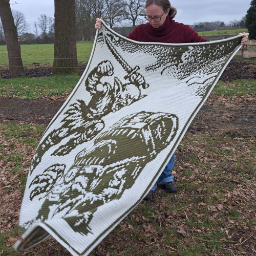 Goblin Gambit | Fantasy Monster Mimic Overlay Mosaic Crochet Blanket PDF Pattern