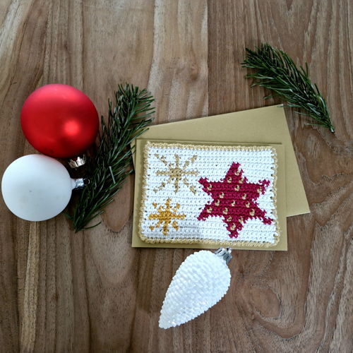 Haakpatroon kerstkaarten
