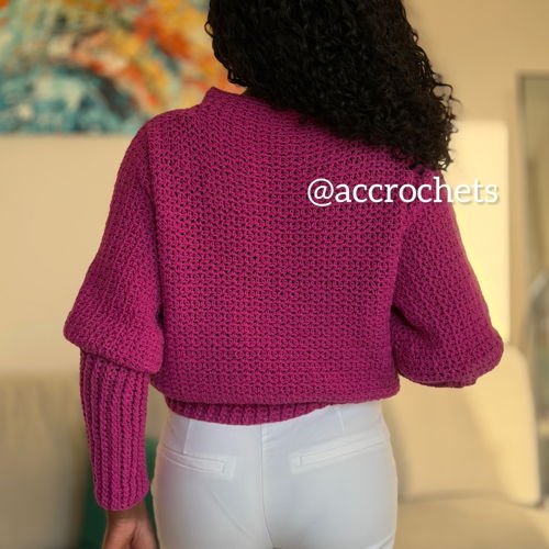 Easy Crochet Sweater Pattern | V-Stitch Pullover | Made to Measure | Long Sleeve | XS–5XL PDF