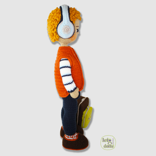 Dan Large Crochet Doll Pattern, Amigurumi, 21"/ 53 cm Tall