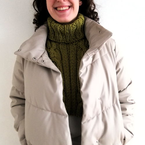 Chunky Cable Neckwarmer with turtle cowl