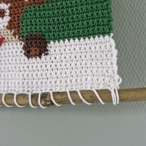 Haakpatroon  kerst wandhanger Rudolf