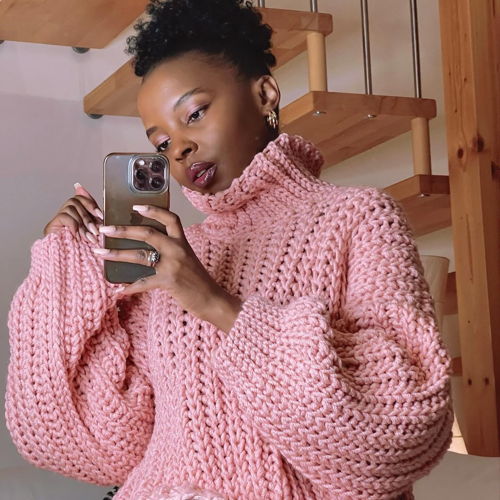 Gemakkelijk gehaakte geribbelde dikke trui