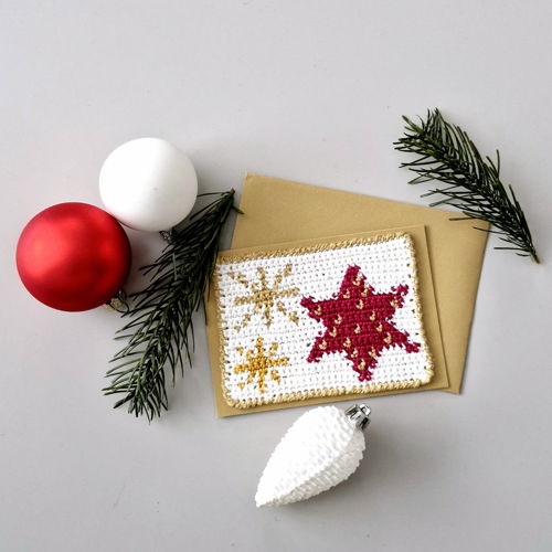 Haakpatroon kerstkaarten