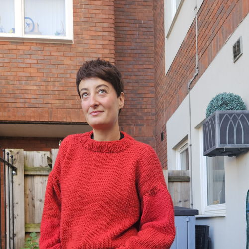 Oversized, simple sweater - knitting pattern