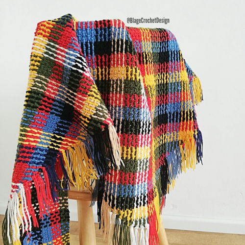 Vintage tartan shawl