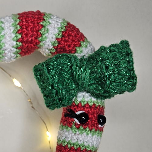 Zuurstok Zuzanna - amigurumi kerstdecoratie