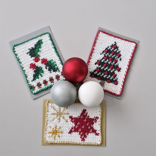 Haakpatroon kerstkaarten