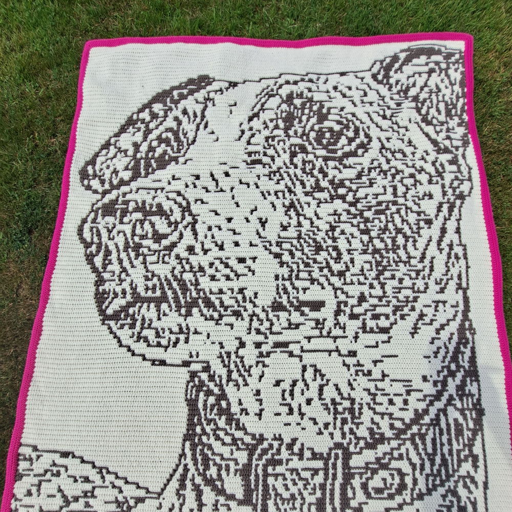 Whippet "Freya" | Dog Overlay Mosaic Crochet Blanket PDF Pattern