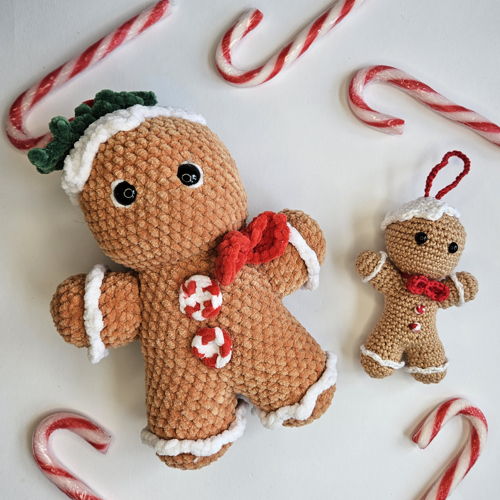 Peperkoekmannetje Koekie kerstbal-amigurumi kerstdecoratie