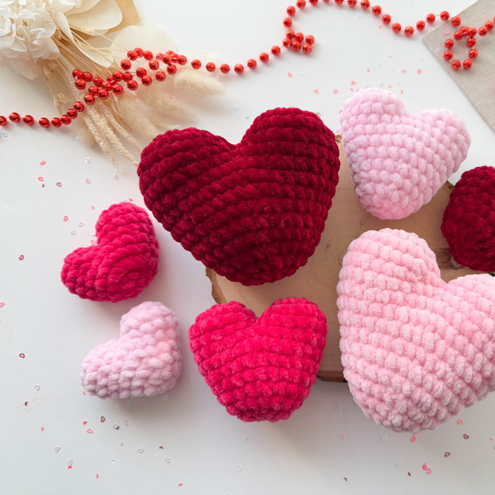 Crochet Hearts 3-in-1 Pattern: Plush Valentine Gift