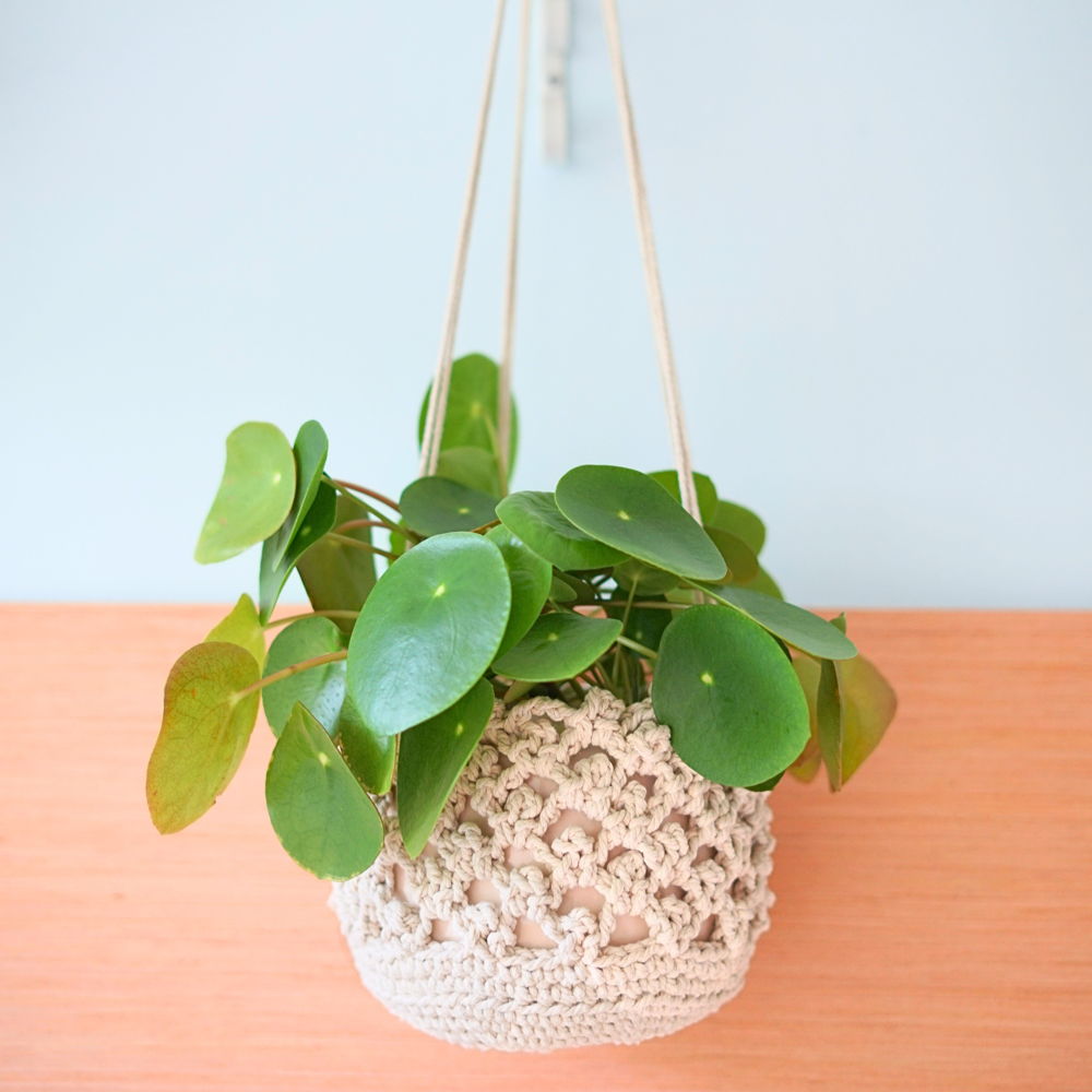 Patroon macramé plantenhanger (gehaakt)