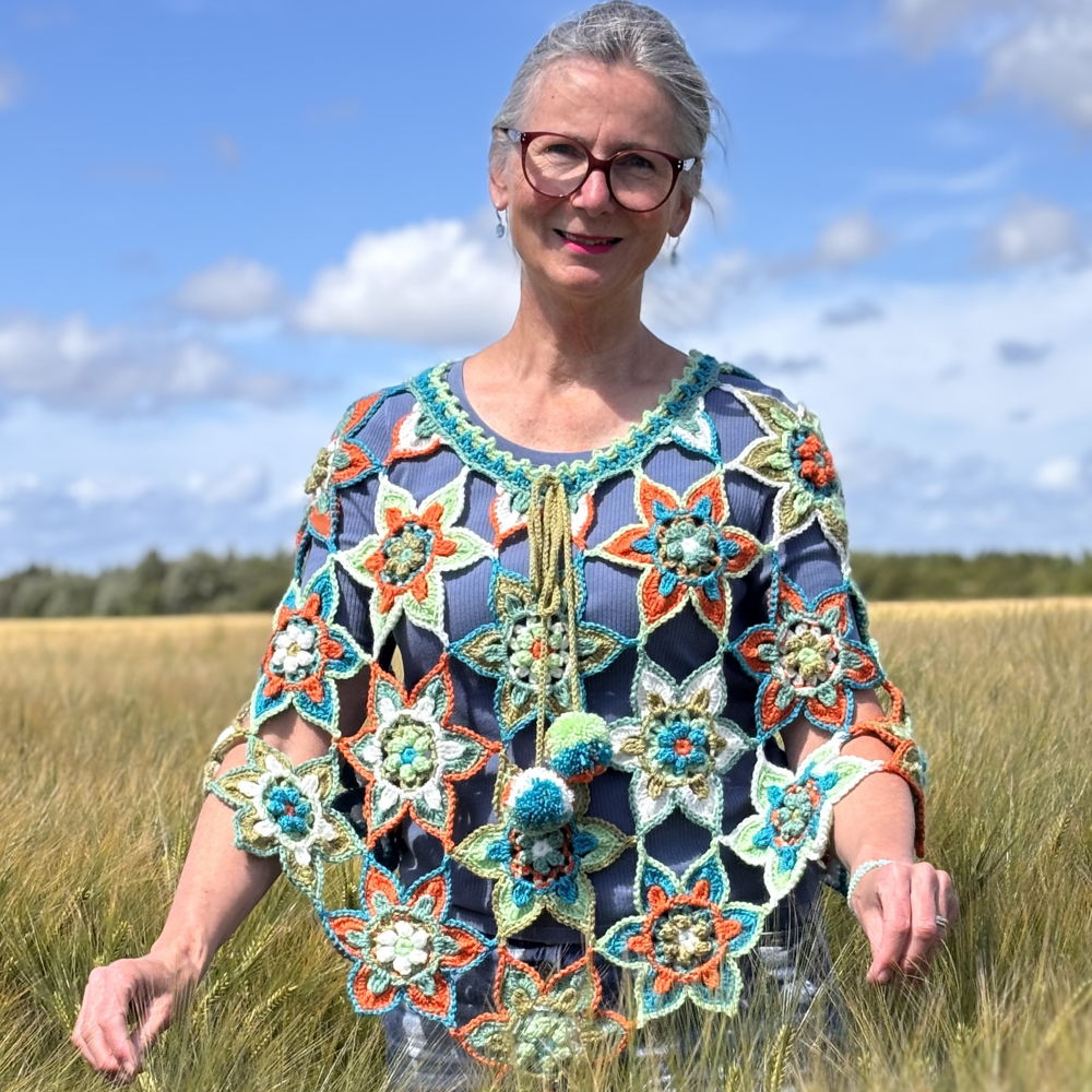 Flower Poncho - US