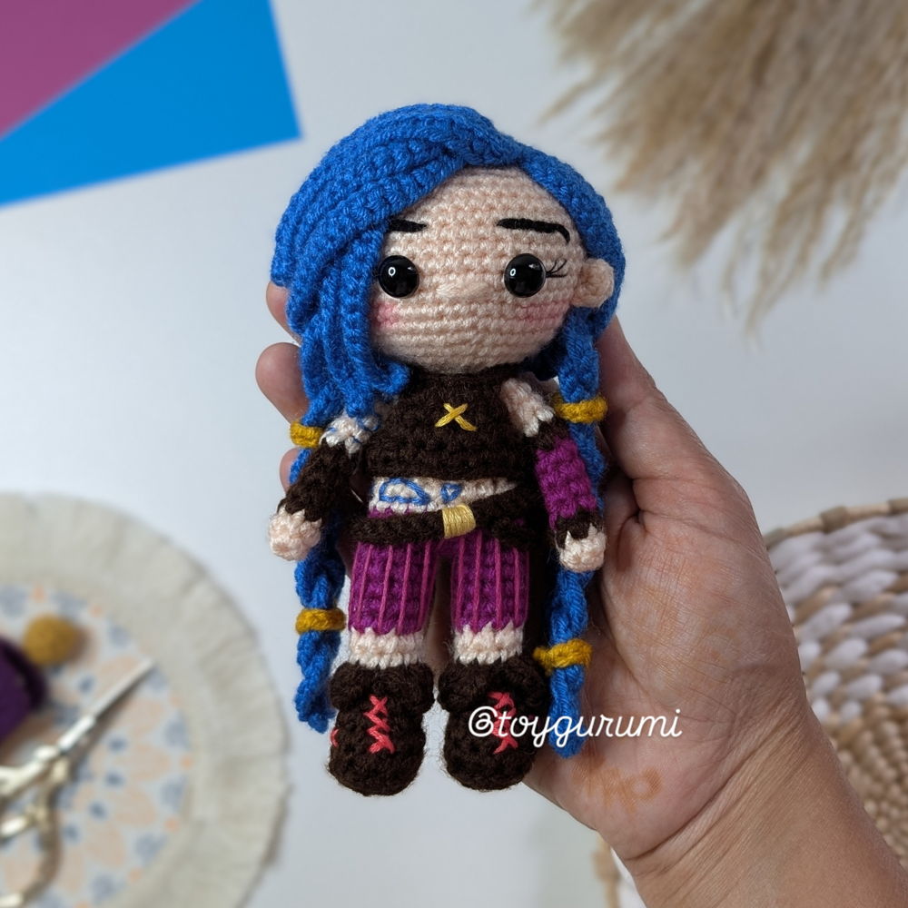 Jinx League of the Legends Arcane Amigurumi