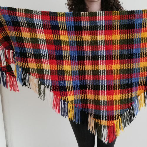 Vintage tartan shawl