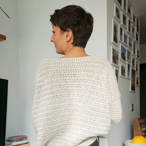 Häkelmuster: Übergroßer, lässiger Pullover