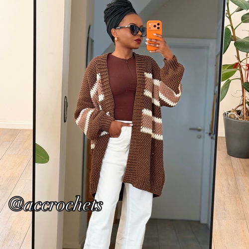 Elizabeth Cardigan Crochet Pattern | Oversized, Easy | Made To measure | PDF