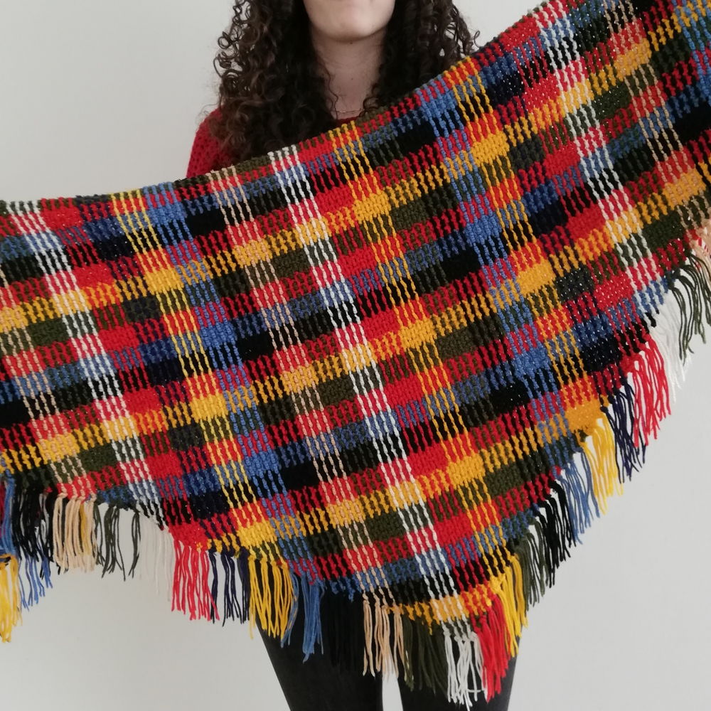 Vintage tartan shawl