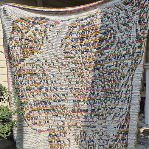 Whippet "Freya" | Dog Overlay Mosaic Crochet Blanket PDF Pattern