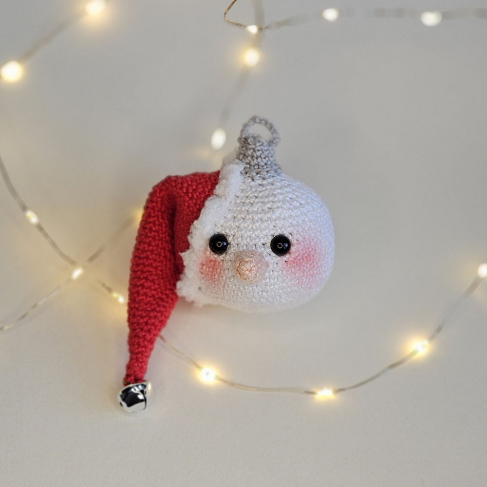 Sneeuwpop Sepp kerstbal-amigurumi kerstdecoratie