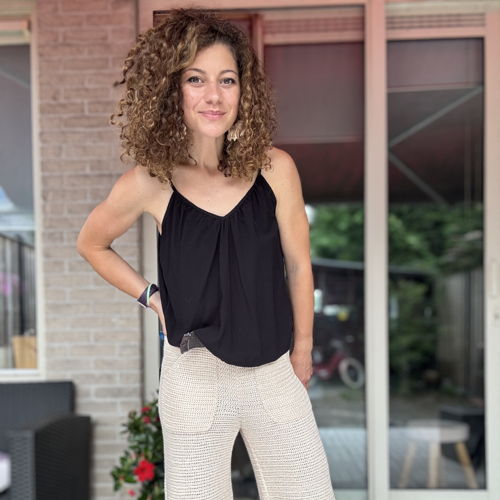 By The Sea Pants – Crochet Pattern (XS–4XL) | Modern Elastic Waist Pants with Pockets & Side Slits