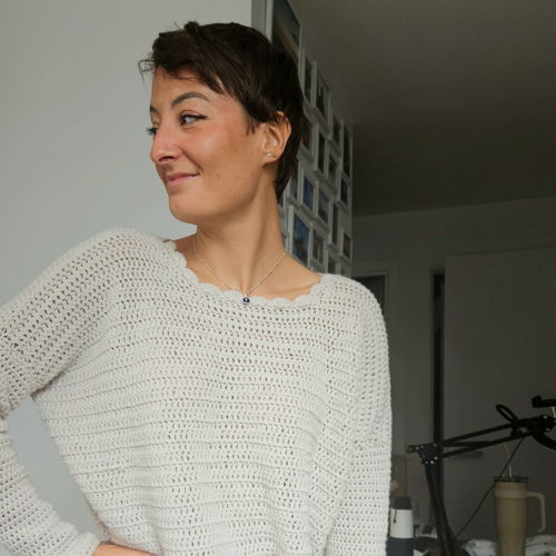 Häkelmuster: Übergroßer, lässiger Pullover