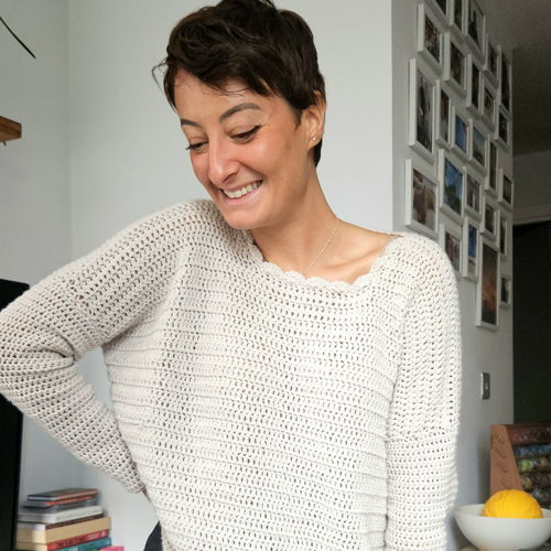 Häkelmuster: Übergroßer, lässiger Pullover