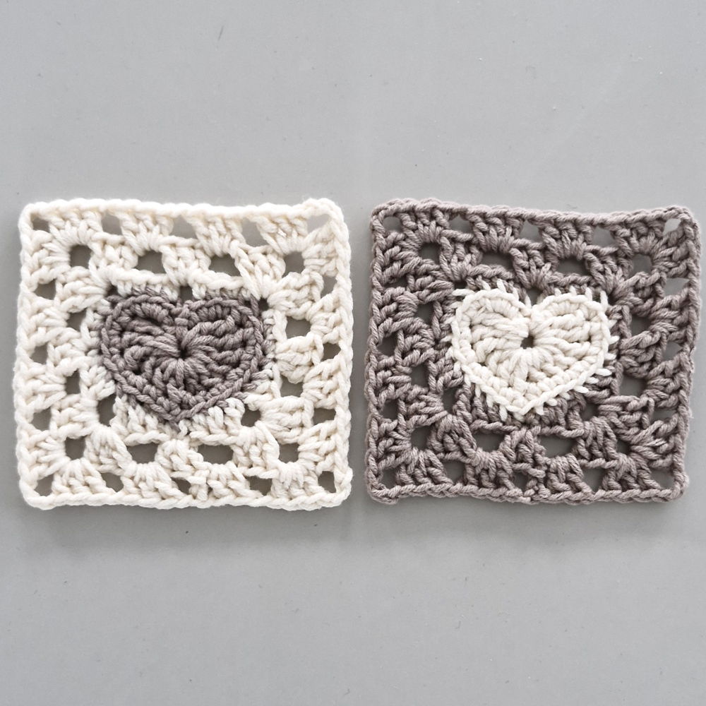 Haakpatroon onderzetter met hartje